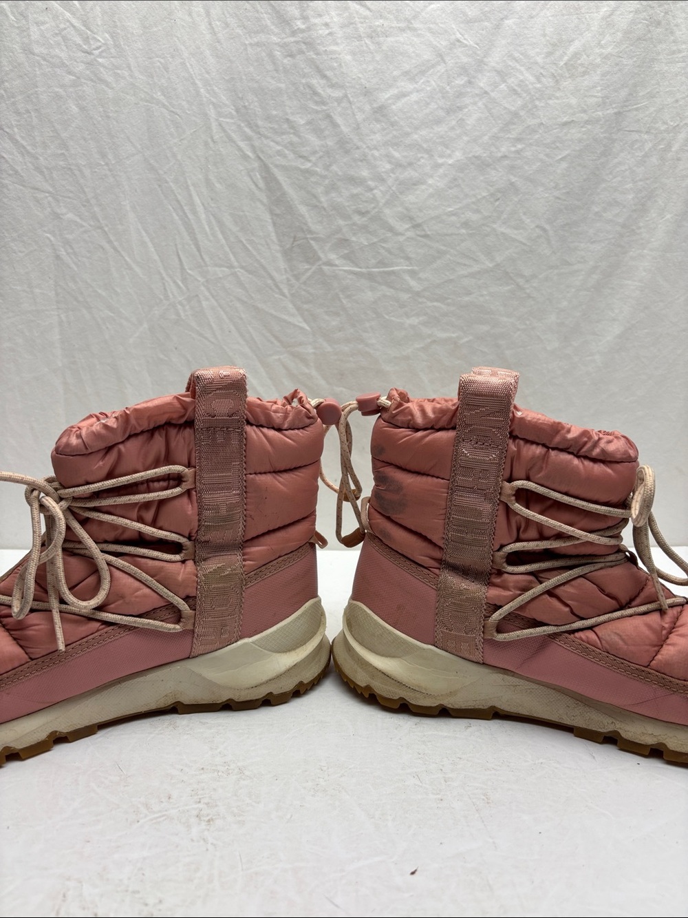 The North Face Pink Quilted Winter Boots - Cozy Puffer Style, SZ 9, box 69 - Picture 6 of 9